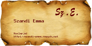 Szandi Emma névjegykártya